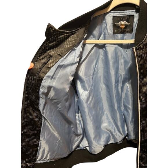 Harley Davidson Motorcycle Biker Pixel Camo Reflective Jacket Women’s Large - Picture 7 of 8